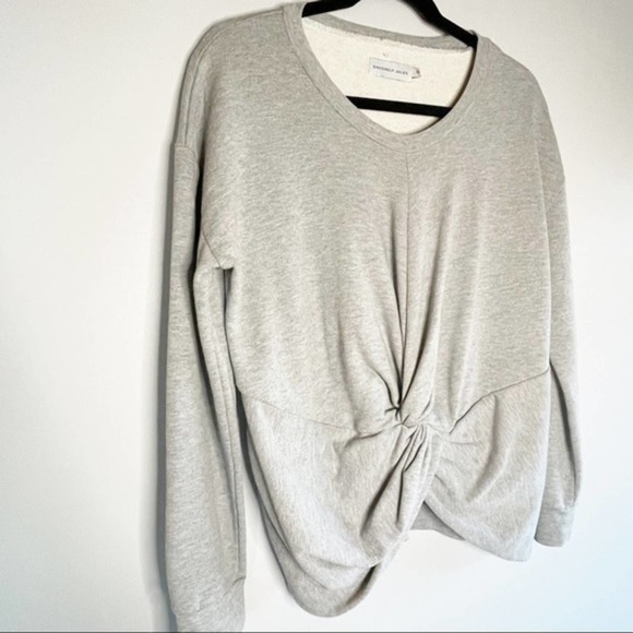 Sincerely Jules Knot Front Gray Sweatshirt - size XS - Picture 5 of 11